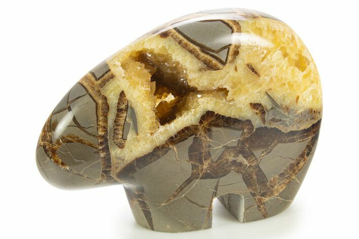 Calcite-Filled Polished Septarian Bear - Utah #335287